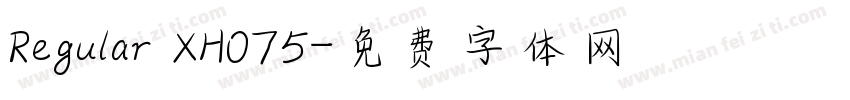 Regular XH075字体转换
